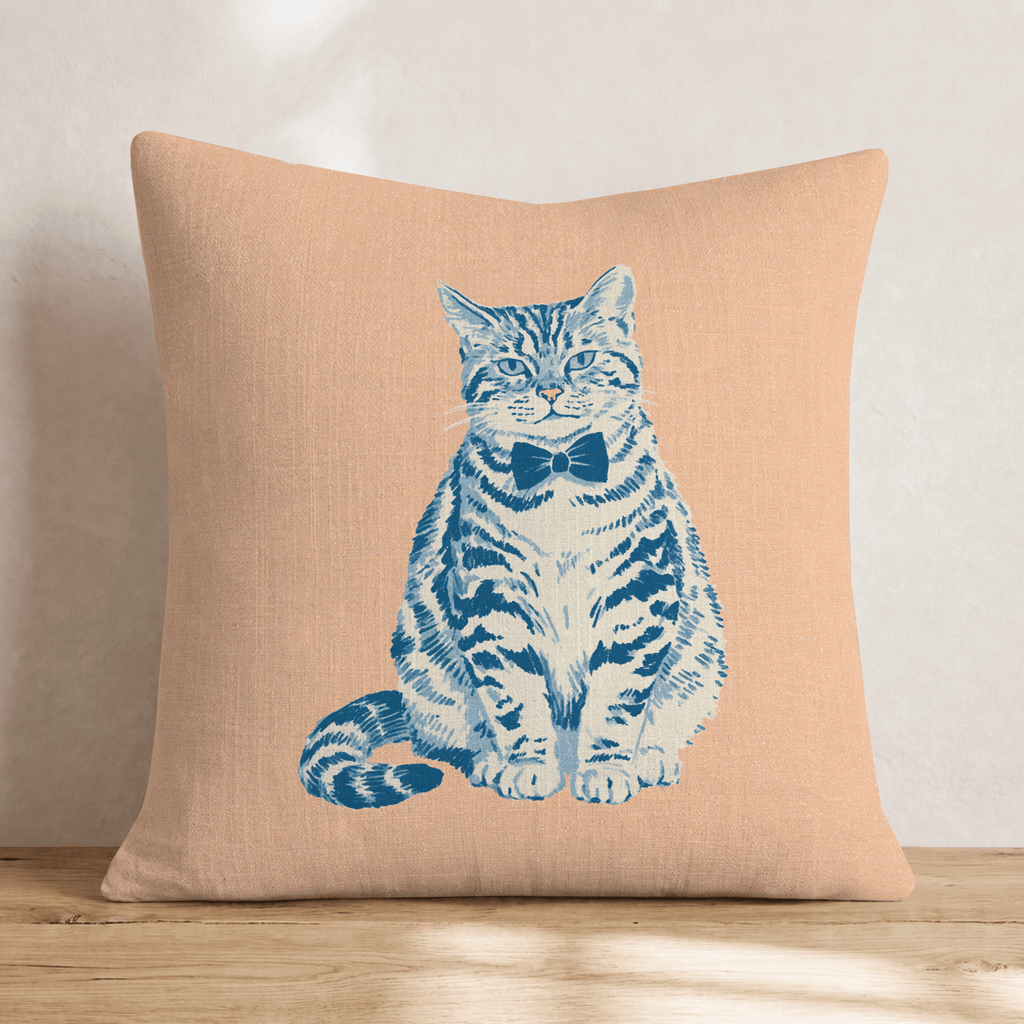 Tabby Gentleman Throw Pillow - Hillcroft Home