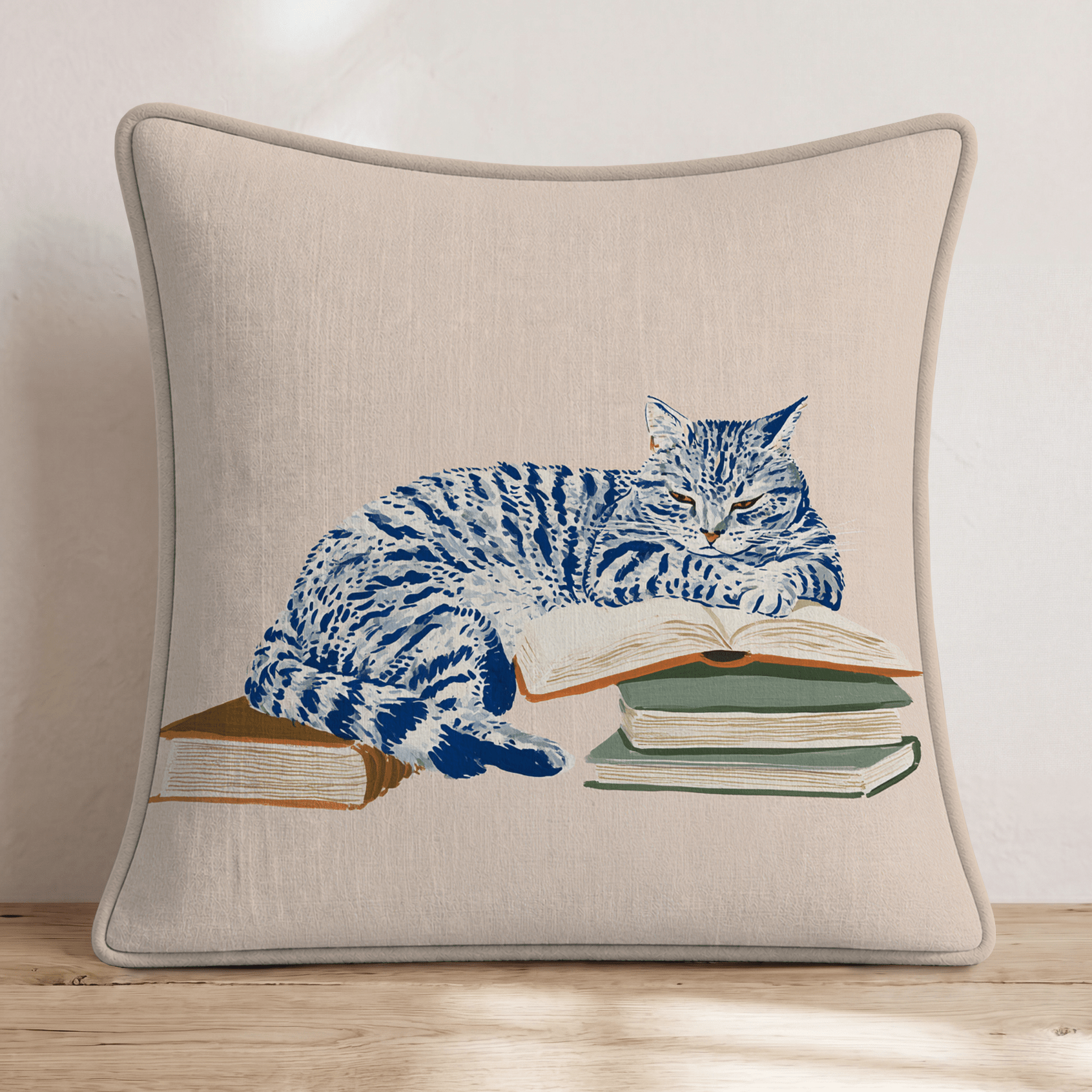 Tabby Nap Throw Pillow - Hillcroft Home
