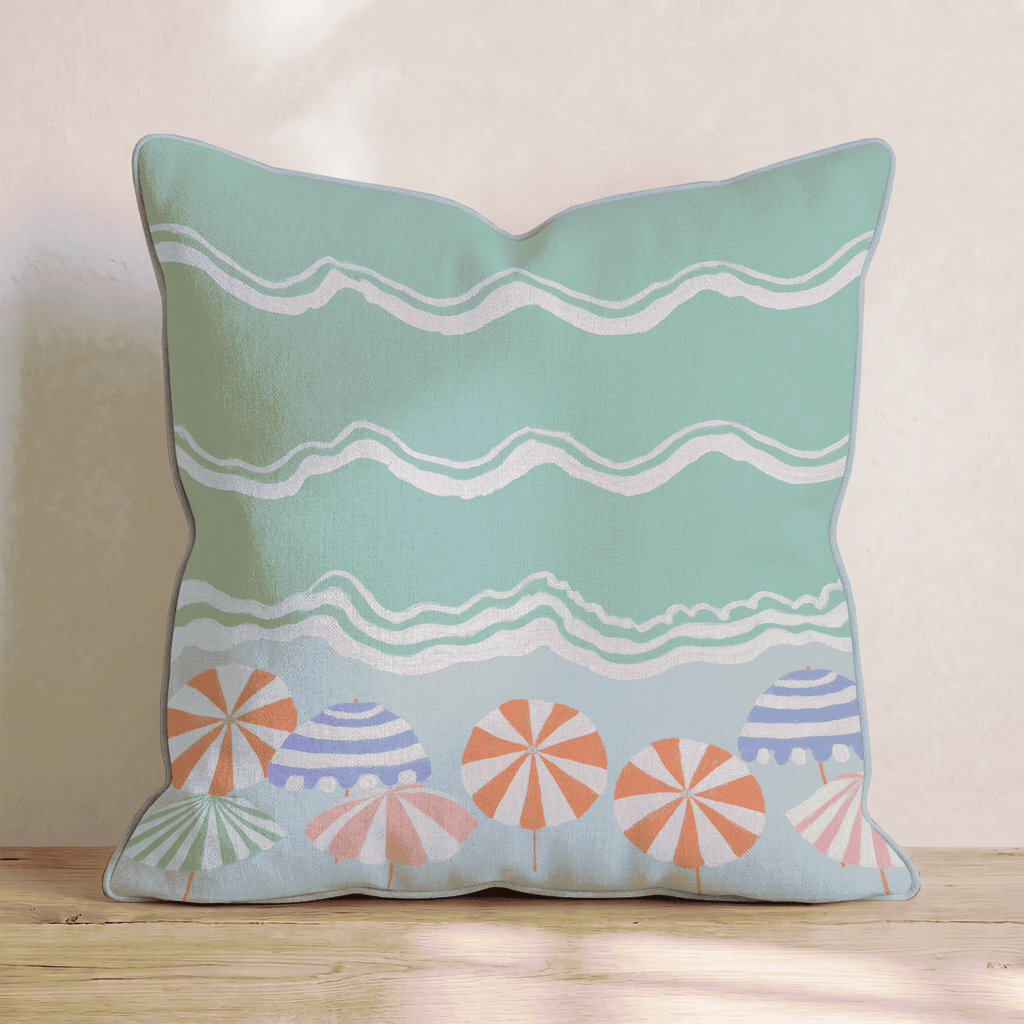 Take a Beach Day Throw Pillow - Hillcroft Home