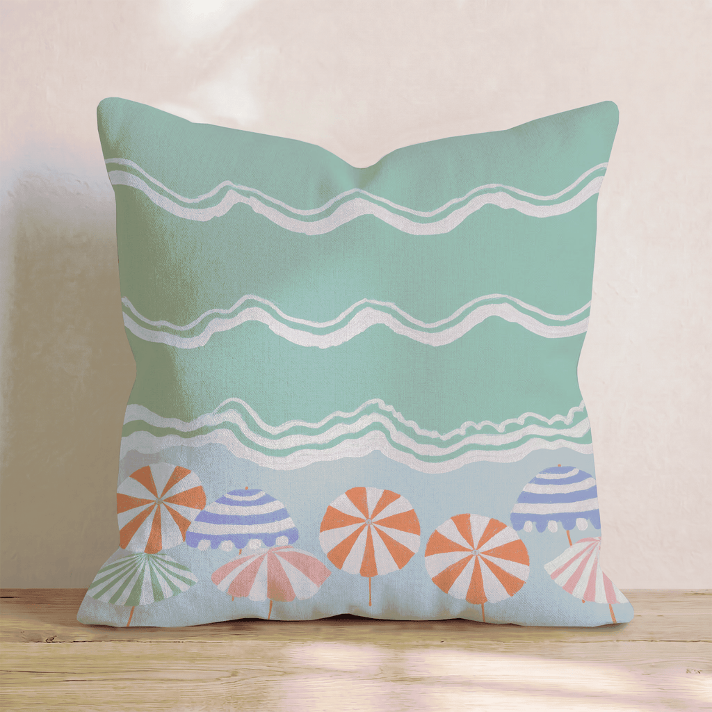 Take a Beach Day Throw Pillow - Hillcroft Home