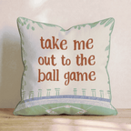 Take Me Out To The Ball Game Throw Pillow - Hillcroft Home