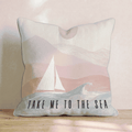 take me to the sea Throw Pillow - Hillcroft Home