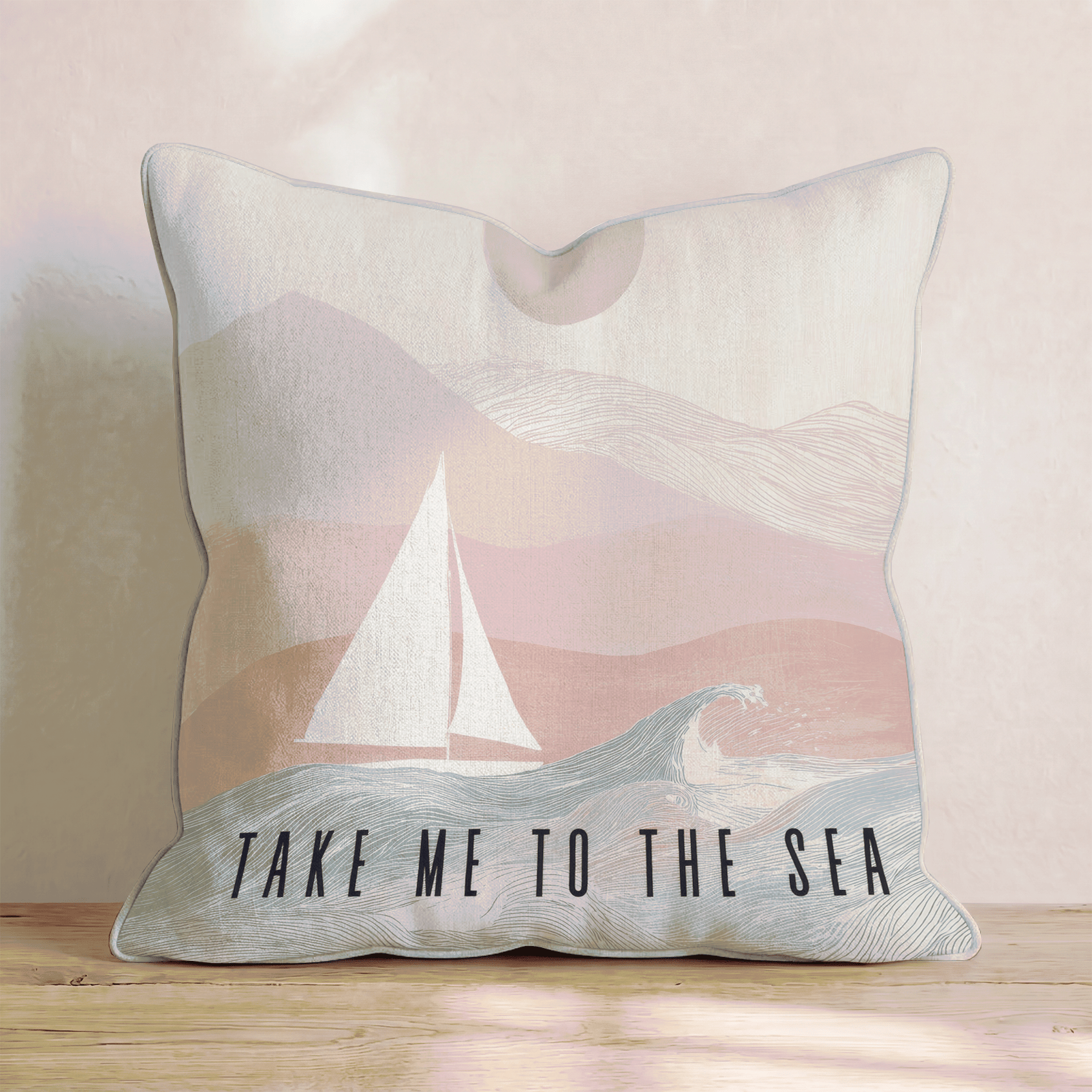 take me to the sea Throw Pillow - Hillcroft Home