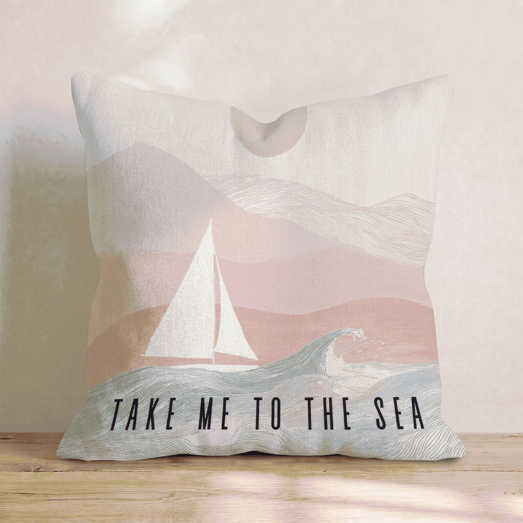 take me to the sea Throw Pillow - Hillcroft Home