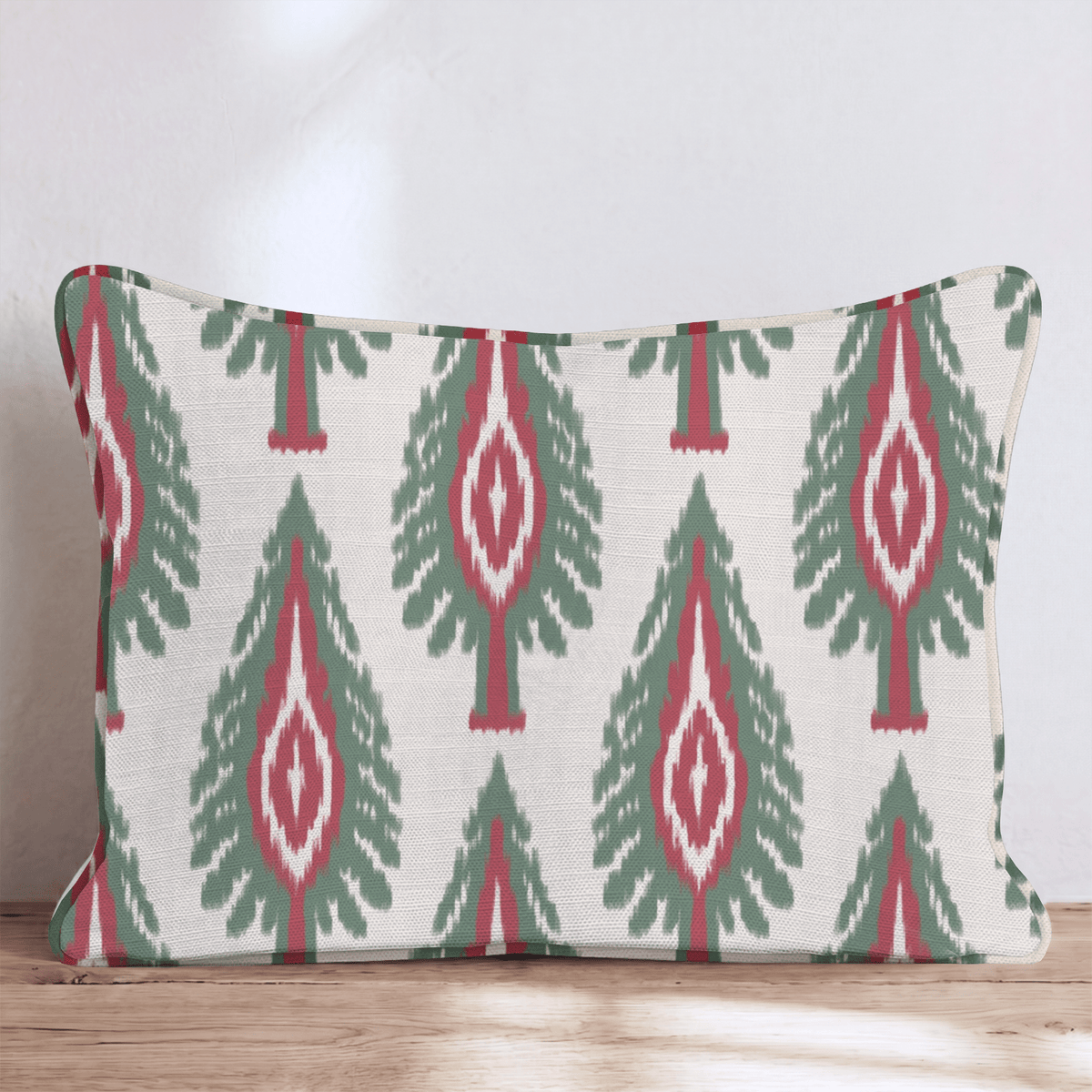 Tannenbaum Ikat Throw Pillow throw pillow - Hillcroft Home
