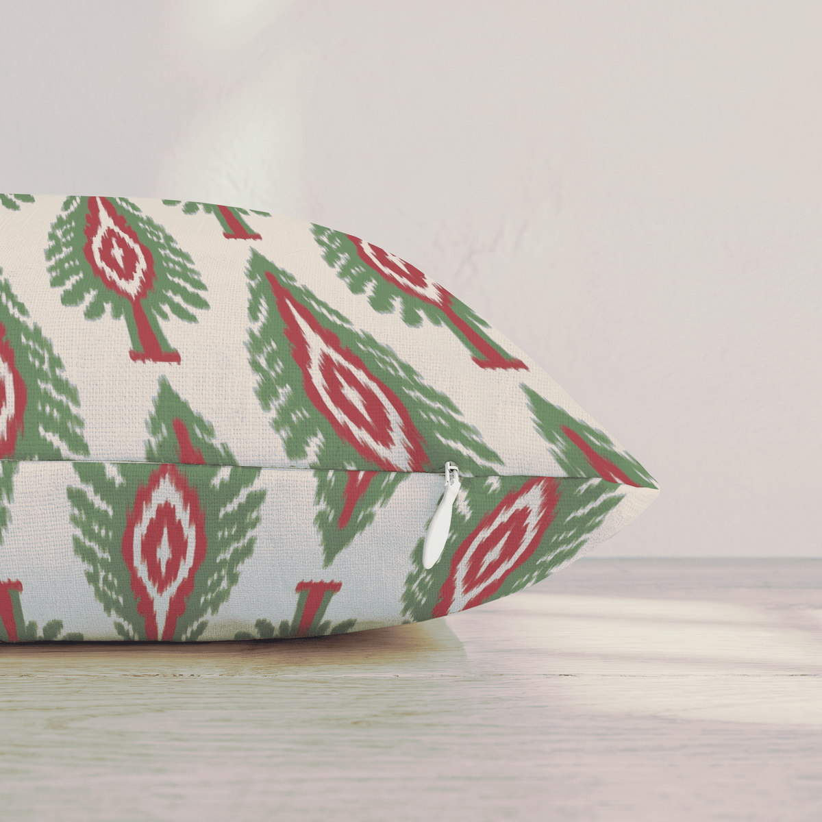 Tannenbaum Ikat Throw Pillow throw pillow - Hillcroft Home