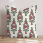 Tannenbaum Ikat Throw Pillow throw pillow - Hillcroft Home