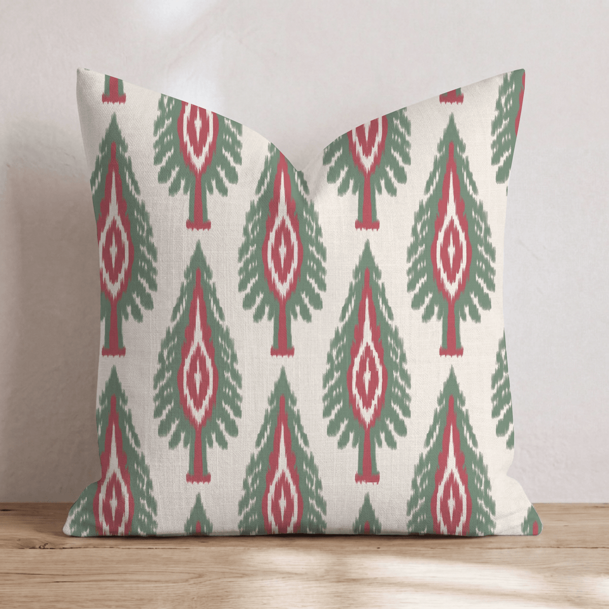 Tannenbaum Ikat Throw Pillow throw pillow - Hillcroft Home