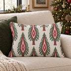 Tannenbaum Ikat Throw Pillow throw pillow - Hillcroft Home