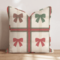 Tartan Bow Sampler Throw Pillow throw pillow - Hillcroft Home