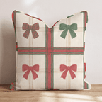 Tartan Bow Sampler Throw Pillow throw pillow - Hillcroft Home