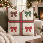 Tartan Bow Sampler Throw Pillow throw pillow - Hillcroft Home