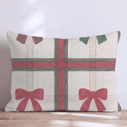Tartan Bow Sampler Throw Pillow throw pillow - Hillcroft Home