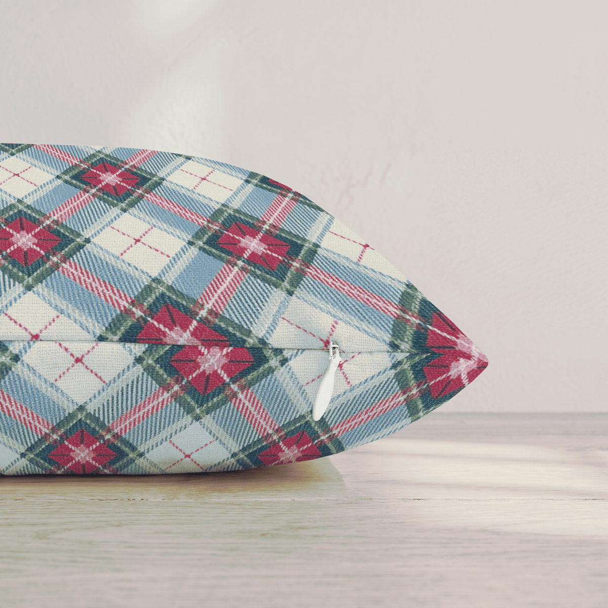 Tartan Up the Tree Throw Pillow throw pillow - Hillcroft Home