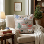 Tea and Tidings Throw Pillow - Hillcroft Home