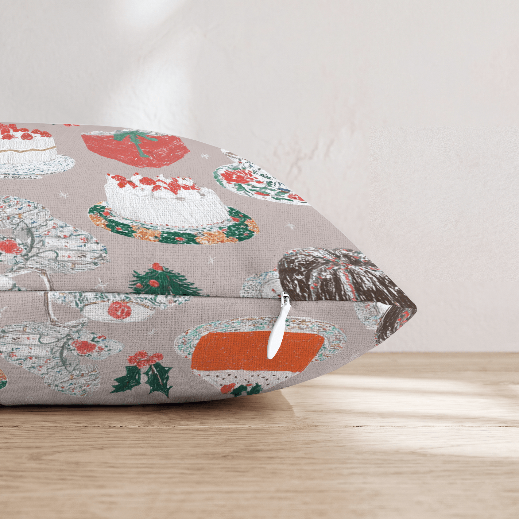 Tea and Tidings Throw Pillow - Hillcroft Home
