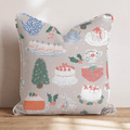 Tea and Tidings Throw Pillow - Hillcroft Home