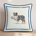 Tea Time Australian Shepherd Throw Pillow - Hillcroft Home