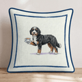 Tea Time Bernedoodle Throw Pillow - Hillcroft Home