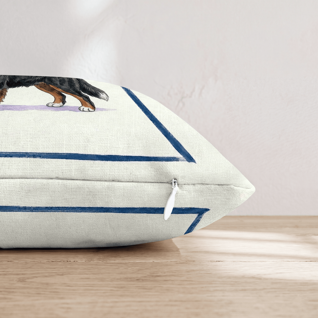 Tea Time Bernese Mountain Dog Throw Pillow - Hillcroft Home