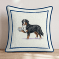 Tea Time Bernese Mountain Dog Throw Pillow - Hillcroft Home