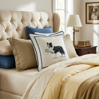 Tea Time Border Collie Throw Pillow - Hillcroft Home