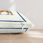 Tea Time Bulldog Throw Pillow - Hillcroft Home
