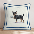 Tea Time Chihuahua Throw Pillow - Hillcroft Home