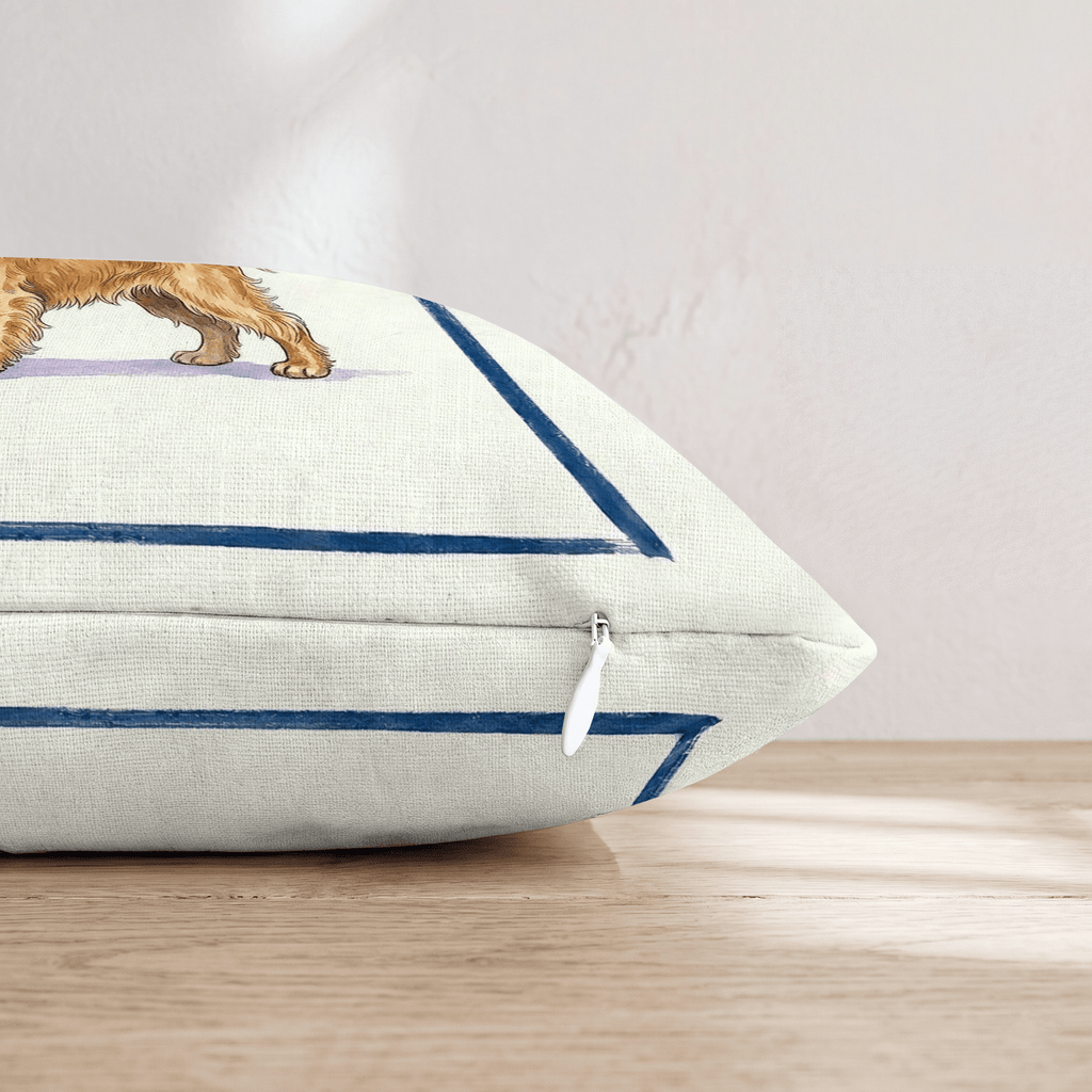 Tea Time Cocker Spaniel Throw Pillow - Hillcroft Home