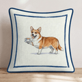 Tea Time Corgi Throw Pillow - Hillcroft Home