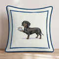 Tea Time Dachshund Throw Pillow - Hillcroft Home