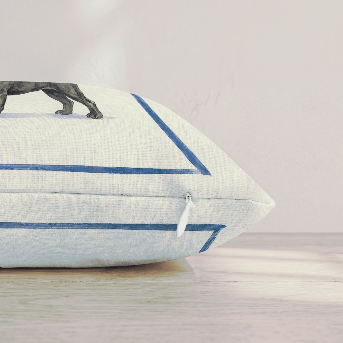 Tea Time Frenchie Throw Pillow throw pillow - Hillcroft Home