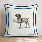 Tea Time German Shorthaired Pointer Throw Pillow - Hillcroft Home