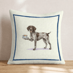 Tea Time German Shorthaired Pointer Throw Pillow - Hillcroft Home