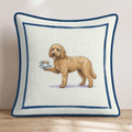 Tea Time Goldendoodle Throw Pillow - Hillcroft Home
