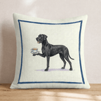 Tea Time Great Dane Throw Pillow - Hillcroft Home