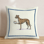 Tea Time Greyhound Throw Pillow - Hillcroft Home