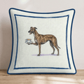 Tea Time Greyhound Throw Pillow - Hillcroft Home