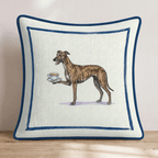 Tea Time Greyhound Throw Pillow - Hillcroft Home