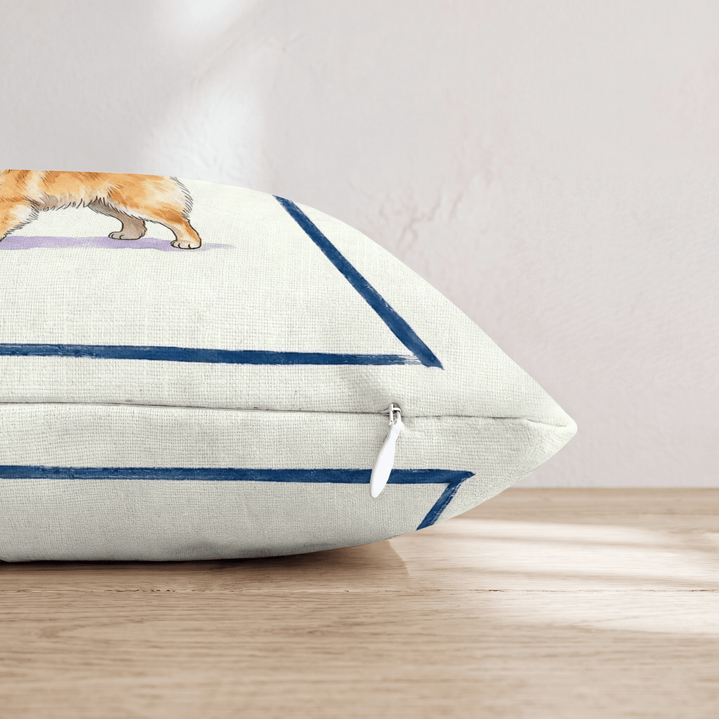 Tea Time Pomeranian Throw Pillow - Hillcroft Home