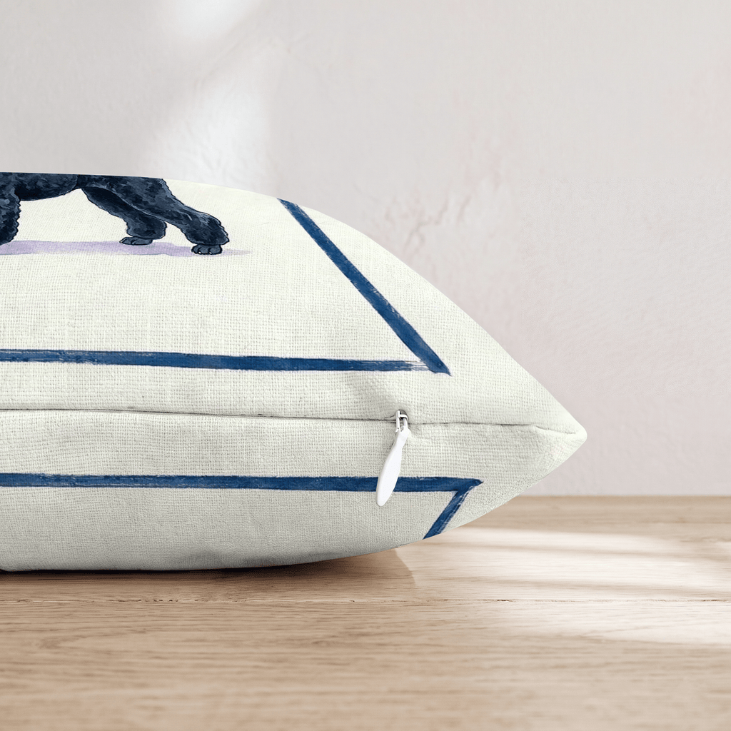 Tea Time Poodle Throw Pillow - Hillcroft Home