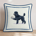 Tea Time Poodle Throw Pillow - Hillcroft Home