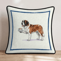 Tea Time Saint Bernard Throw Pillow - Hillcroft Home