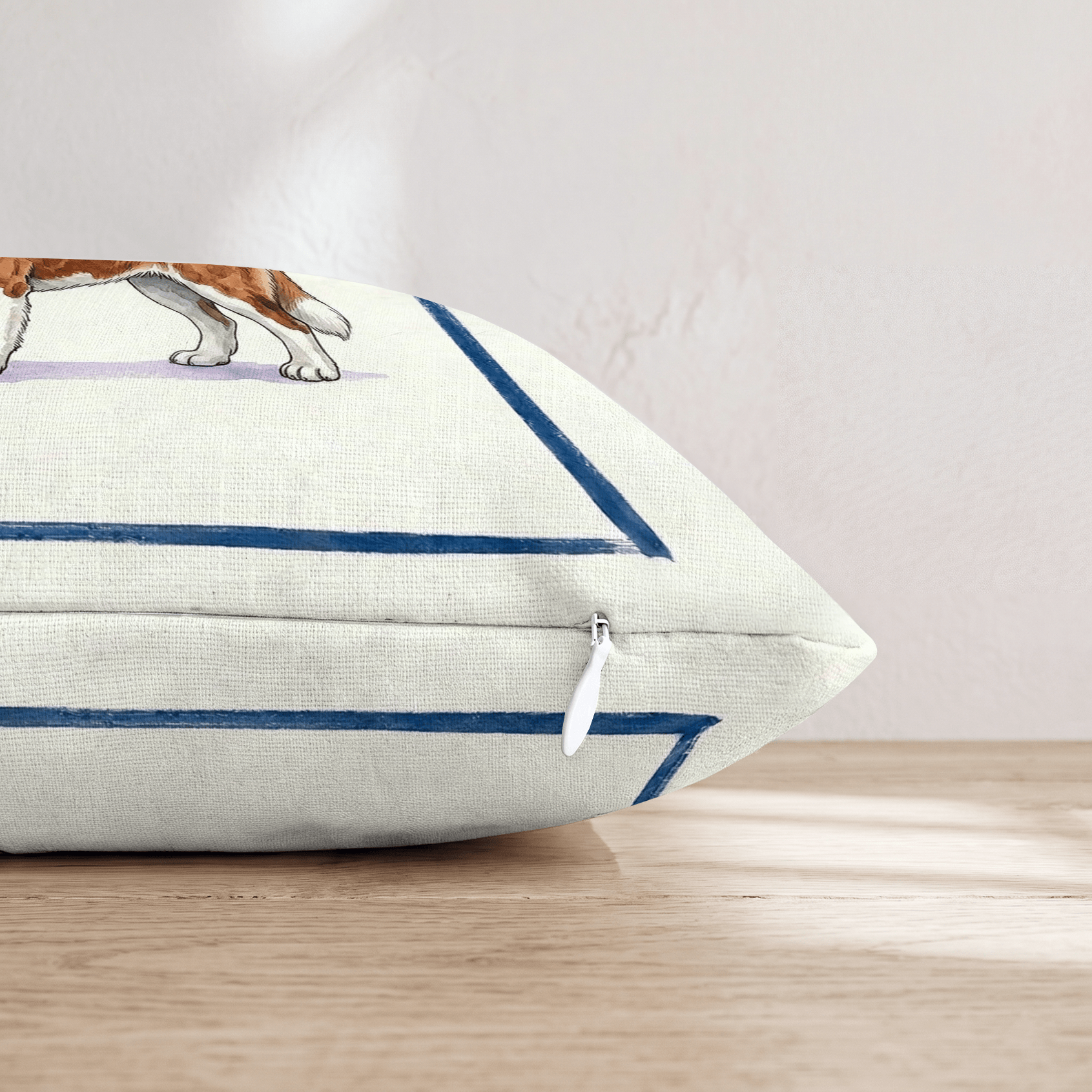 Tea Time Saint Bernard Throw Pillow - Hillcroft Home