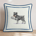 Tea Time Schnauzer Throw Pillow - Hillcroft Home