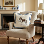 Tea Time Springer Spaniel Throw Pillow - Hillcroft Home