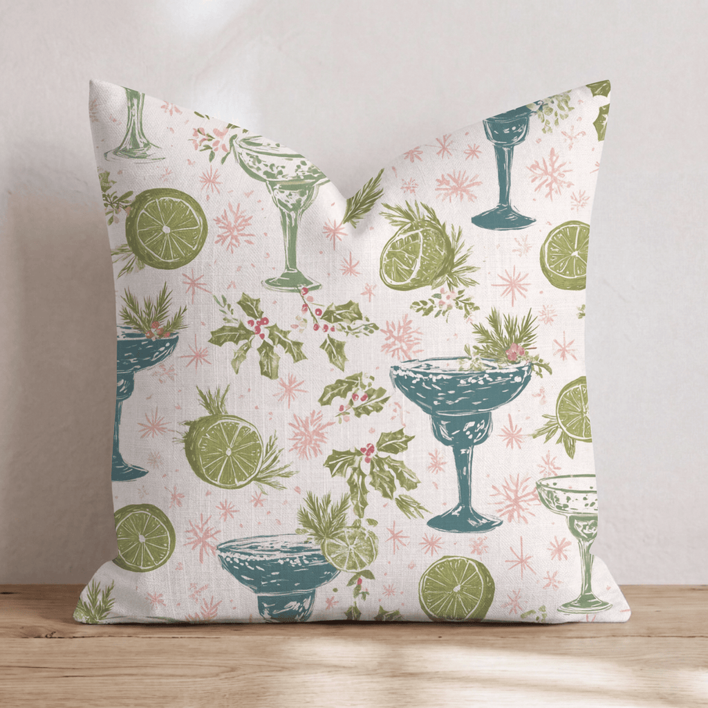 Teal Margarita Holly Throw Pillow - Hillcroft Home