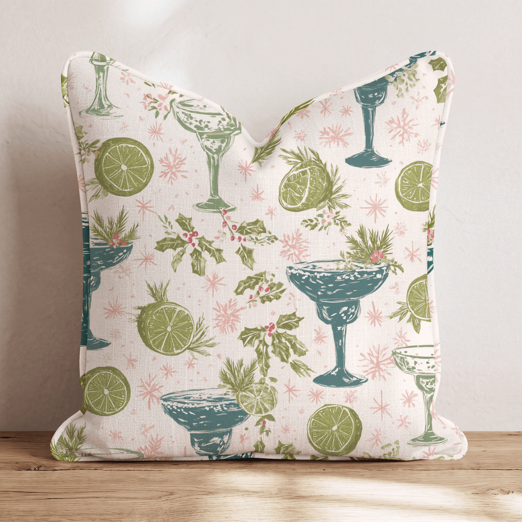 Teal Margarita Holly Throw Pillow - Hillcroft Home