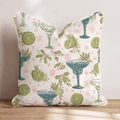 Teal Margarita Holly Throw Pillow - Hillcroft Home