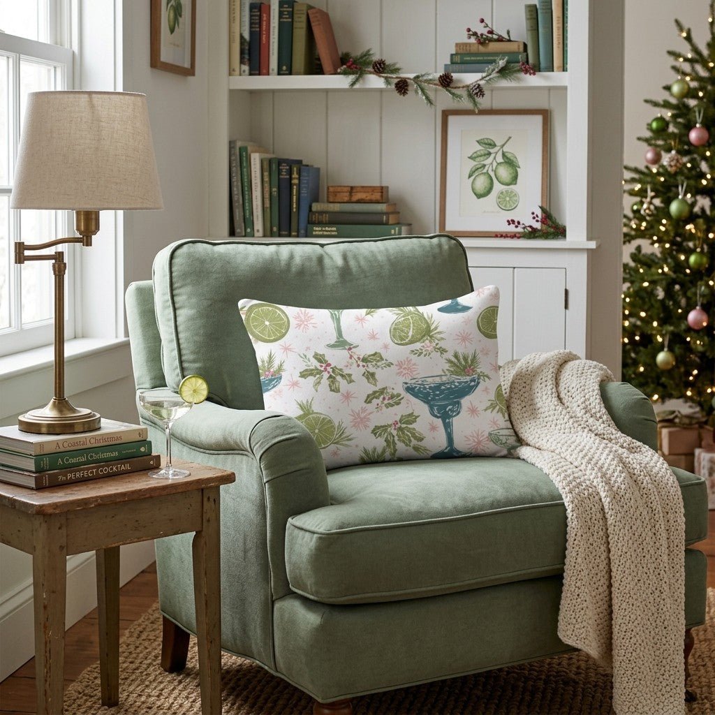 Teal Margarita Holly Throw Pillow - Hillcroft Home